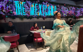 Traditional Ballet Folklorico dancers entertained the crowd during the grand reopening of The Mexicano.