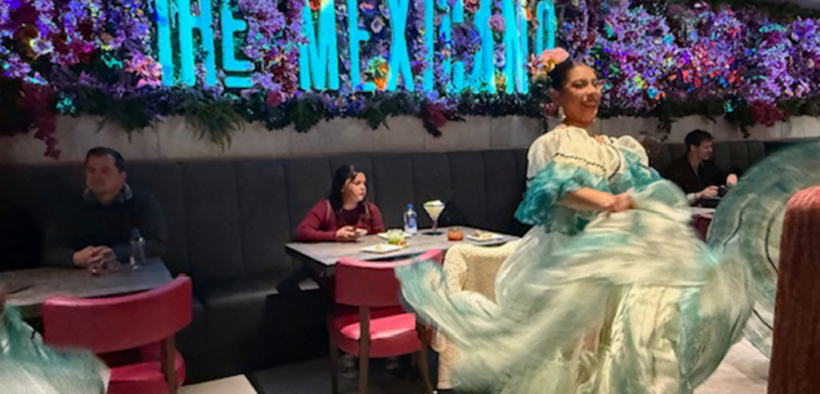 Traditional Ballet Folklorico dancers entertained the crowd during the grand reopening of The Mexicano.