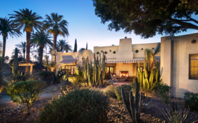 An outdoor, evening view of the Wigwam Arizona Resort.