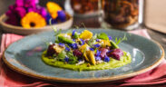 A plate of farm-fresh ingredients as part of Castle Hot Springs' Sonoran Epicurean Escape.