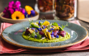 A plate of farm-fresh ingredients as part of Castle Hot Springs' Sonoran Epicurean Escape.