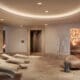 Several spa loungers line the wall of The Spa at Camelback Inn at the relaxation room of JW Marriott Scottsdale Camelback Inn Resort & Spa.