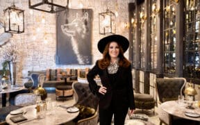 A photo of Lisa Vanderpump at her Wolf by Vanderpump restaurant concept at Caesars Republic Scottsdale.