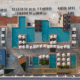 An aerial view of Devossion by Live Aqua beachfront adults-only hotel in Playa del Carmen.