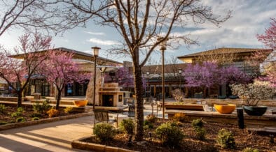 Several shops at The Orchard Town Center in Westminster, Colorado