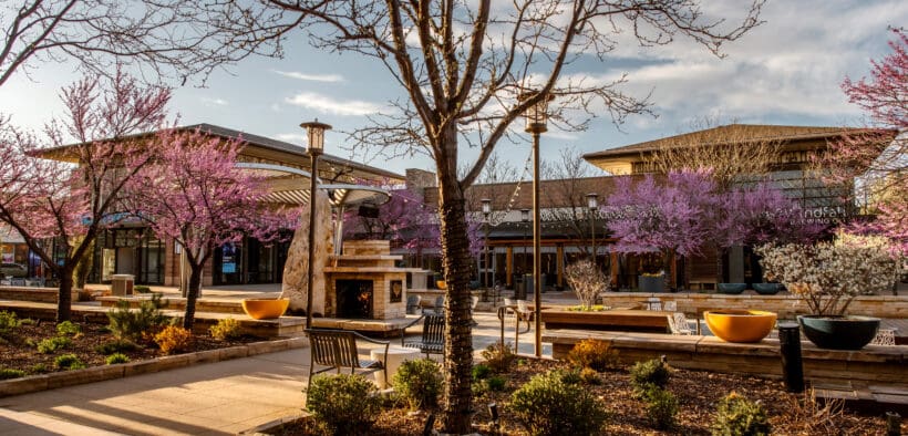Several shops at The Orchard Town Center in Westminster, Colorado