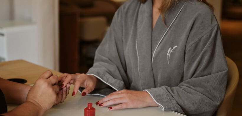 Guest receiving a manicure treatment at Windflower Spa at Hyatt Regency Hill Country Resort in San Antonio, Texas