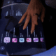 Close-up of a guest selecting massage settings on a digital screen for an AI-powered robotic massage at Spa by JW Austin.