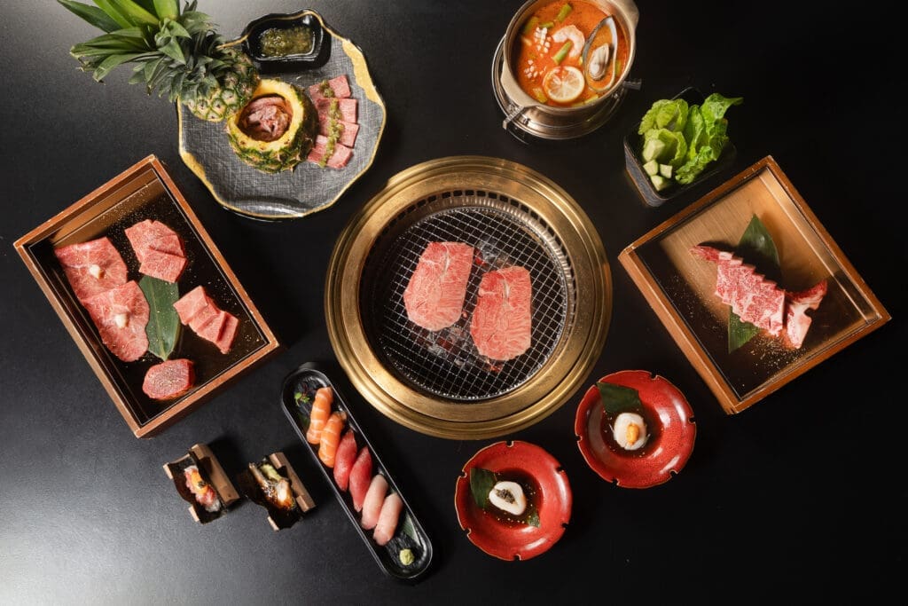 Premium Wagyu dishes and yakiniku dining spread from Wagyu House.