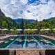 Pool with mountain views at The Westin Riverfront Resort & Spa Avon in Colorado’s Vail Valley.