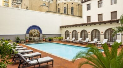 Courtyard pool at Omni La Mansión del Rio in San Antonio, Texas.