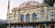 Exterior of Denver Union Station in downtown Denver, Colorado.
