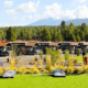 Village Camp Flagstaff cabins with forest and mountain views near Flagstaff, Arizona.