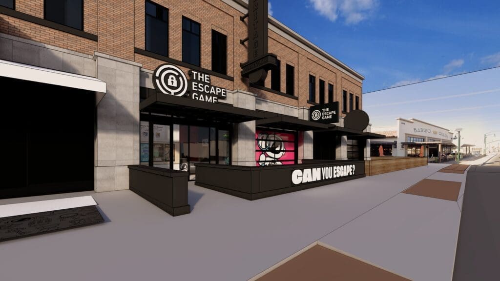 Exterior of The Escape Game in Downtown Gilbert, Arizona.