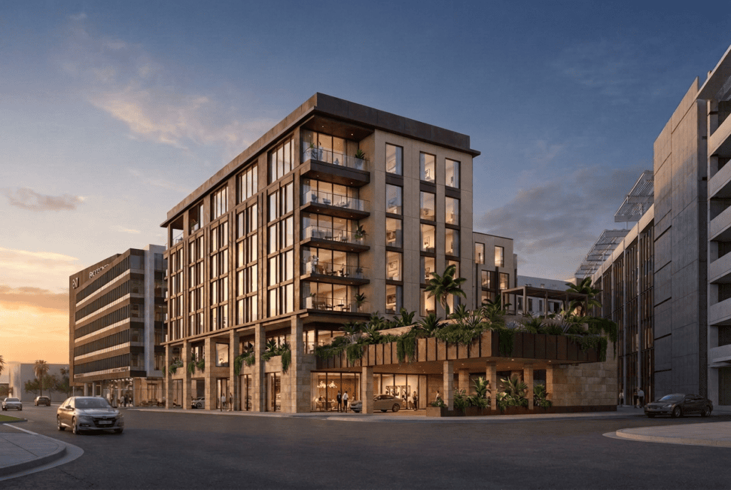 Rendering of the planned 168-room Tribute Portfolio hotel at Novus Innovation Corridor in Tempe, Arizona.