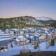 Residence Inn by Marriott Breckenridge surrounded by snow-covered mountains in Breckenridge, Colorado.