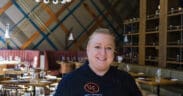 Chef Jessica Biederman inside Urban Farmer Denver.